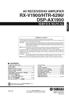 Yamaha HTR-6290 - Service Manual